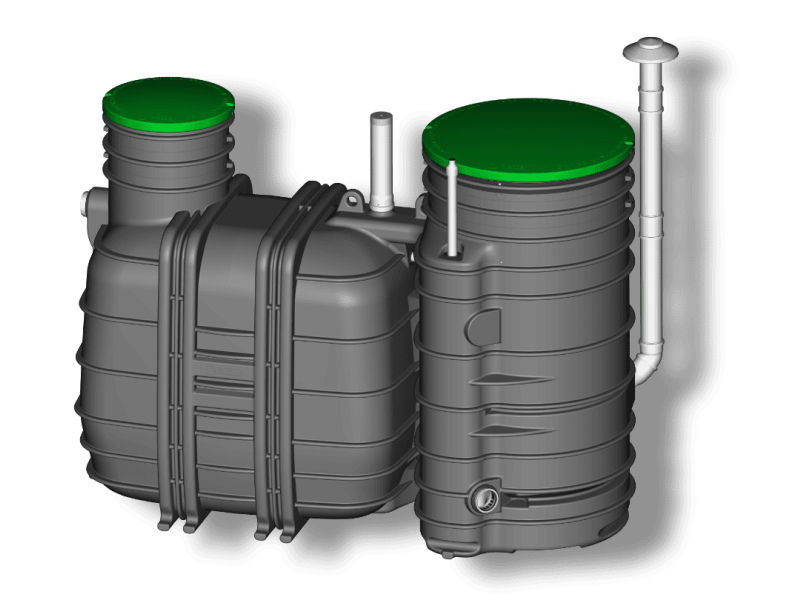 Biološka čistilna naprava brez elektrike Biološka čistilna naprava brez elektrike